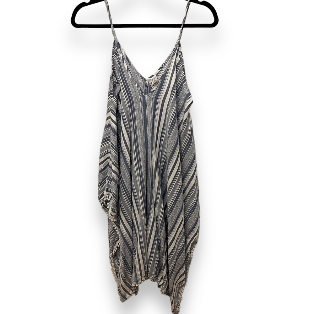 Goa Beachwear by Japna Dress Swimsuit Cover Up Sz Small Stripe Asymmetrical